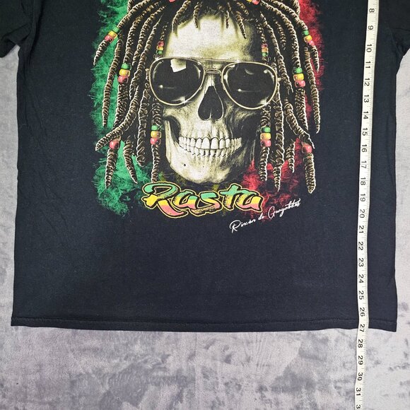 La Pura Vida tag Skull "Rasta" Rincón de Guayabitos Graphic T-Shirt Size XL - Picture 6 of 6
